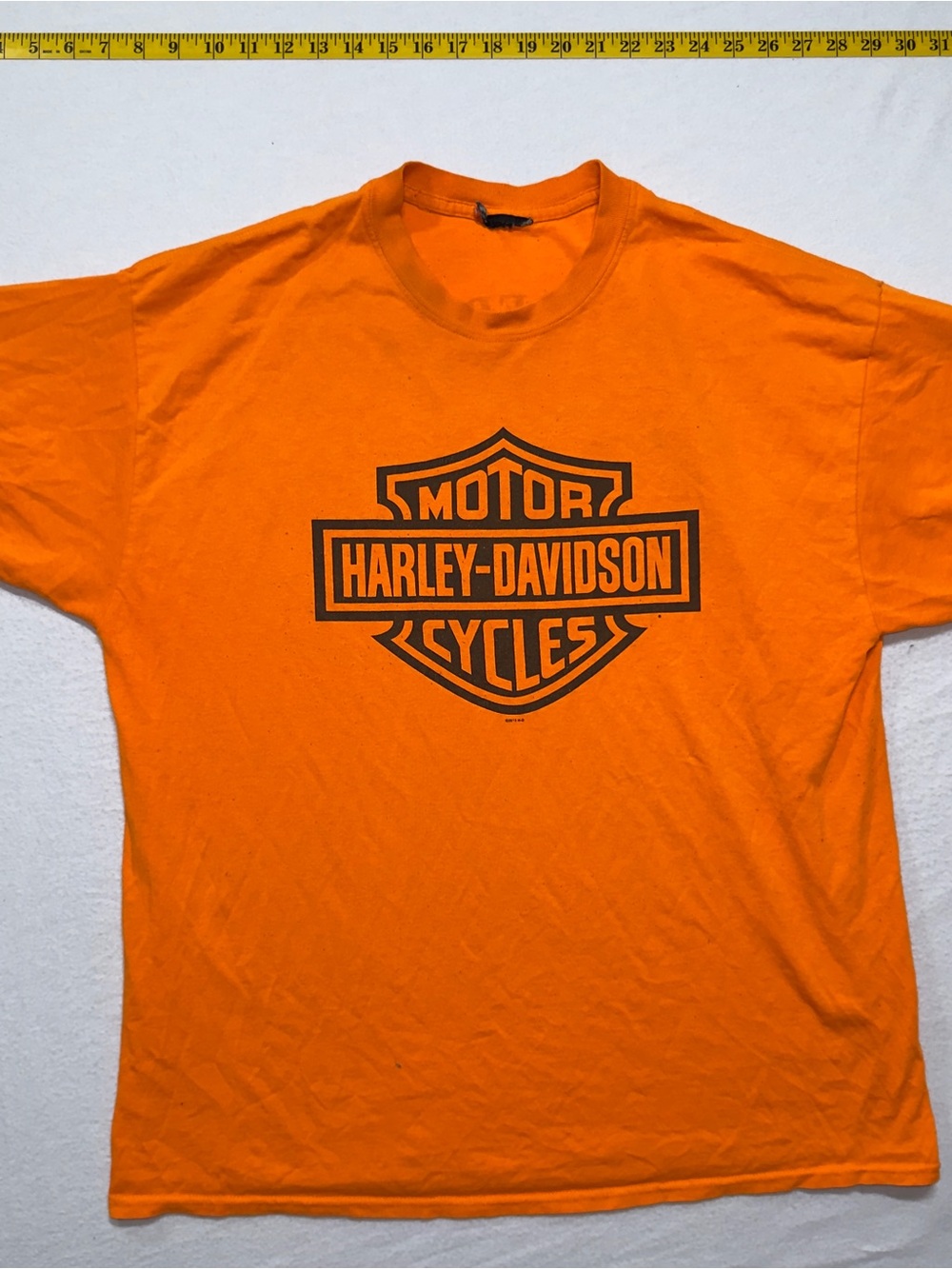 Harley-Davidson Orange T-Shirt with Black Shield Logo